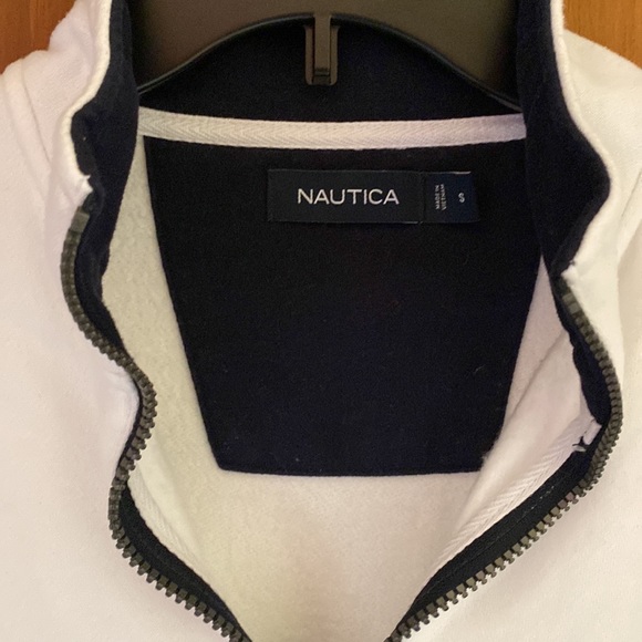 Náutica zip sweatshirt white small nwt - Picture 2 of 3